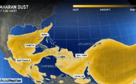 Sahara luchtlaag heeft invloed op het weer in Suriname en Caribisch gebied