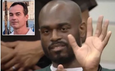 Mannelijke prostituee die neurochirurg vermoordde lacht en zwaait bij zware celstraf