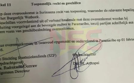 Vijf-jarig overeenkomst Monché Atompai van ruim SRD 95.000 per maand boven water