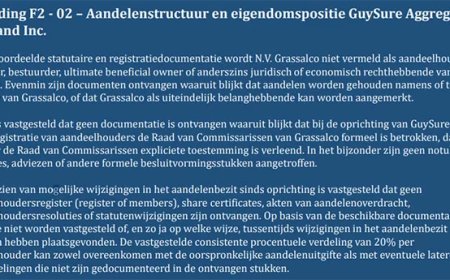 Grassalco juridisch geen eigenaar, maar investeerde wel US$ 9 miljoen in GuySure