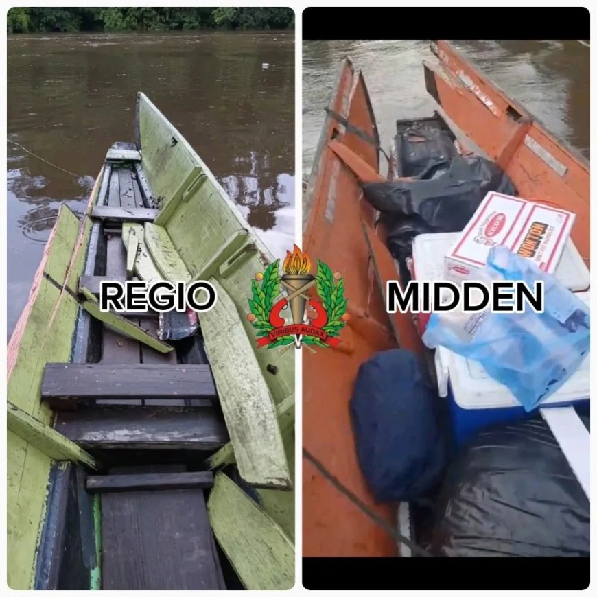 Twee boten met elkaar in aanvaring bij Nieuw Aurora