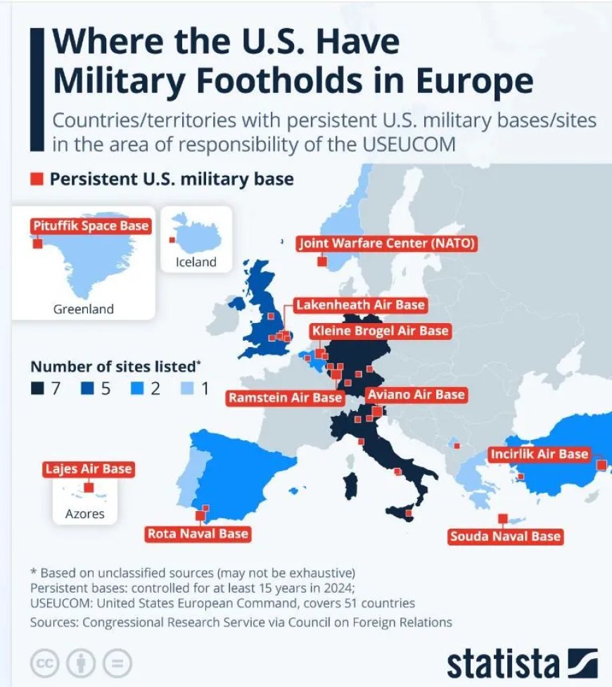 Waar de Verenigde Staten militaire voet aan de grond hebben in Europa