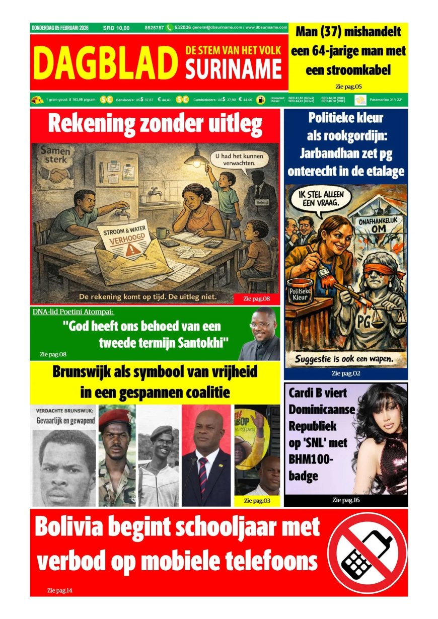 Dagblad Suriname, donderdag 5 februari 2026