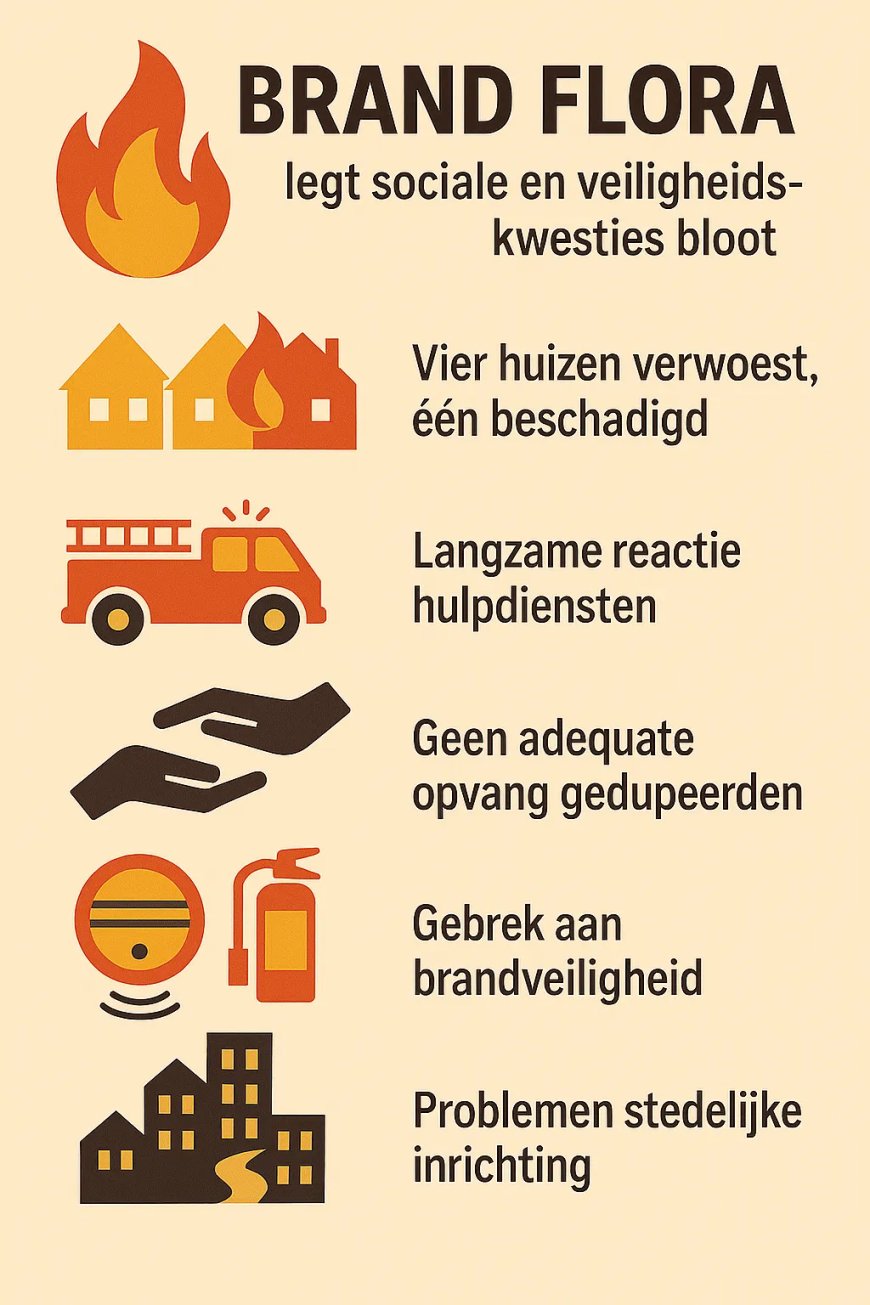 Brand in Flora legt sociale kwetsbaarheid en gebrekkige brandveiligheid bloot