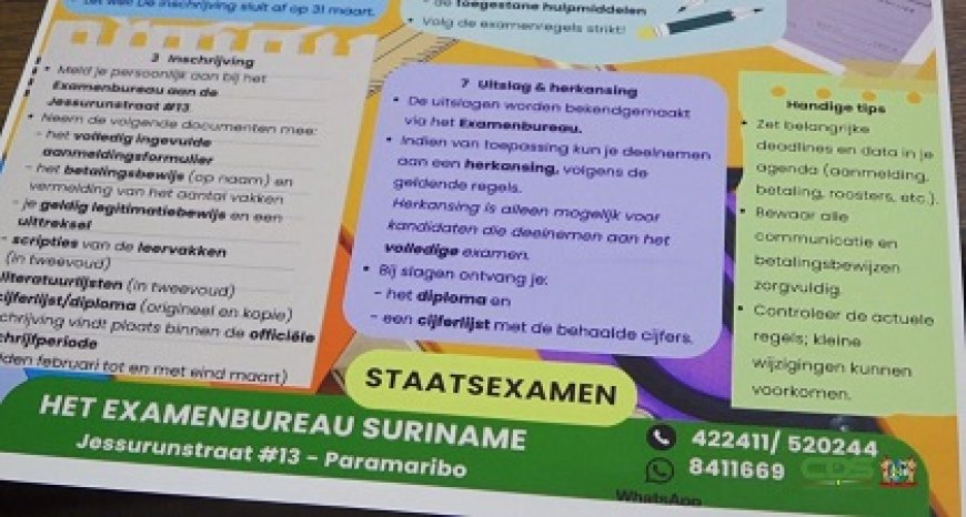 Inschrijvingen voor staatsexamens vanaf media februari