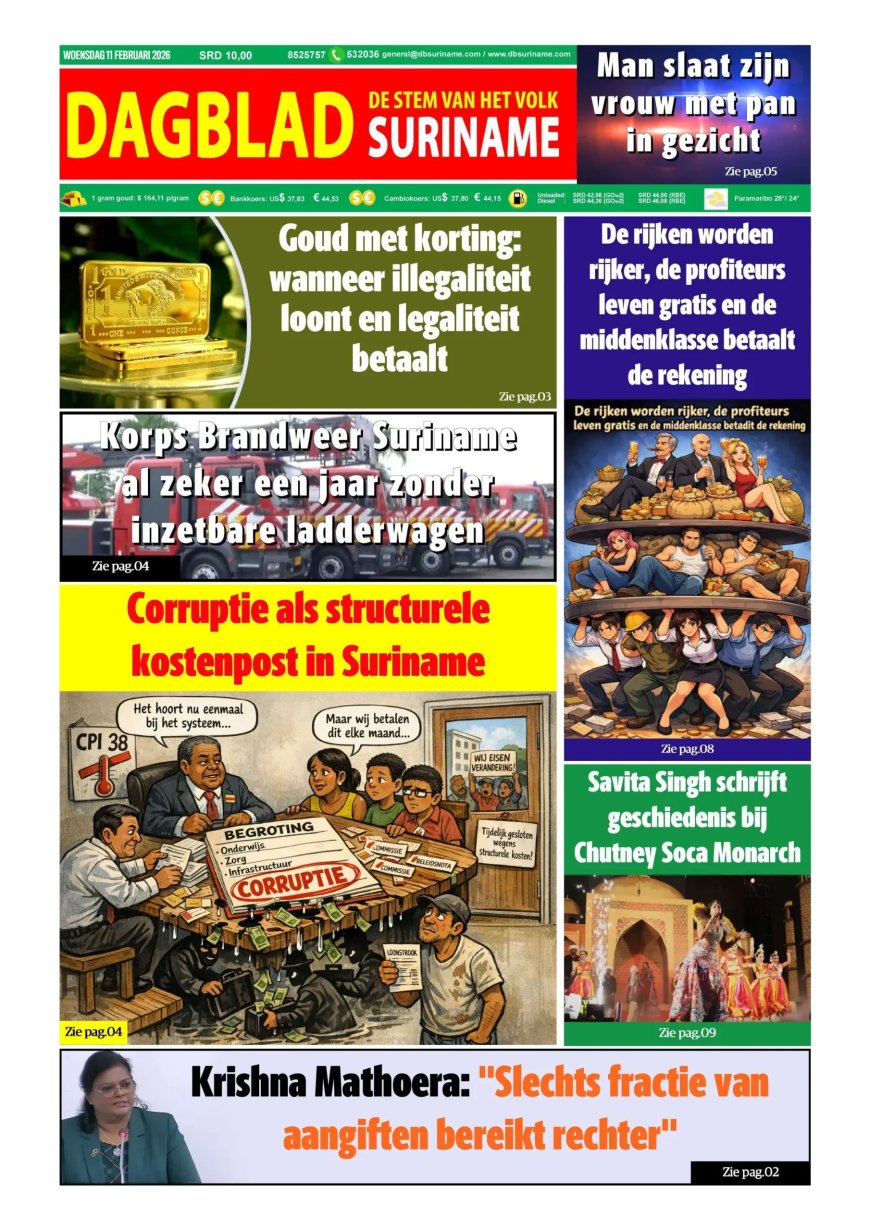 Dagblad Suriname, woensdag 11 februari 2026