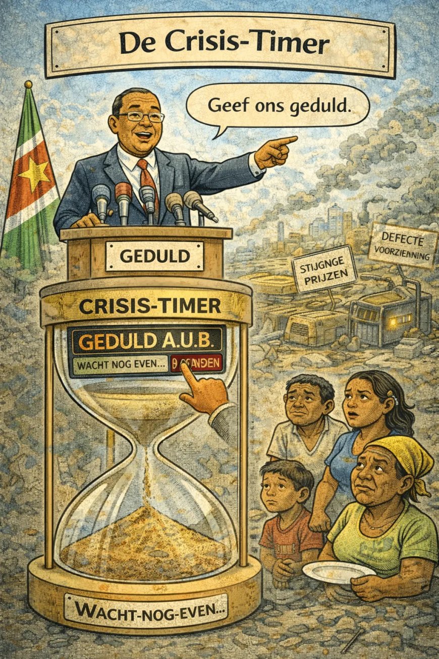 De crisis-timer in Suriname