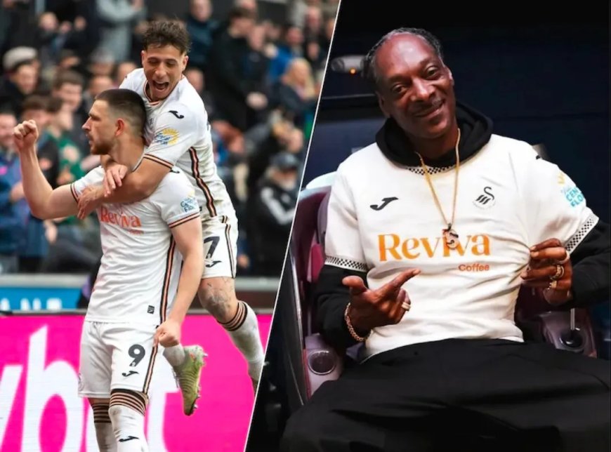 Eigenaar Snoop Dogg voor het eerst naar wedstrijd Swansea City