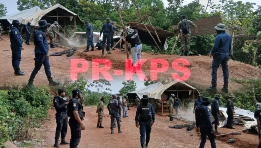 40 goudzoekerskampen ontmanteld tijdens grootschalige actie in Royal Hill-gebied