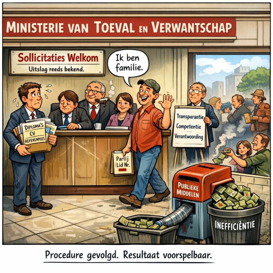 Vier jaar vriendjespolitiek is geen toeval maar beleid  