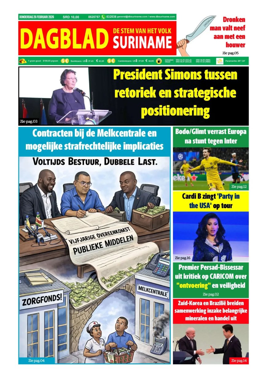 Dagblad Suriname, donderdag 26 februari 2026