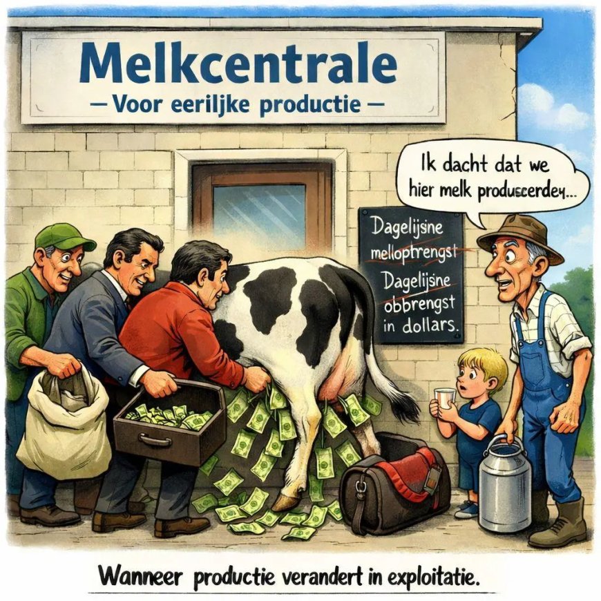 Melkcentrale produceert geen melk…., maar dollars