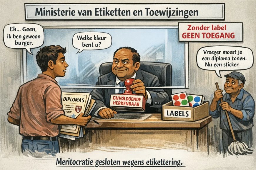 Labelstaat n.v.: solliciteren met partijkleur, denken in stickers  