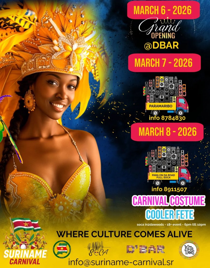 Eindelijk ook carnaval in Suriname