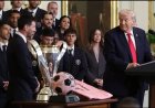 Trump ontvangt Messi en Inter Miami in het Witte Huis en noemt ook Ronaldo