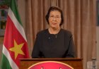 President Simons geeft verklaring over gevolgen Midden-Oostencrisis voor Suriname