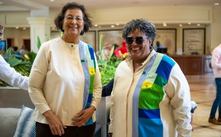 President Simons terug van 50ste Caricom-top