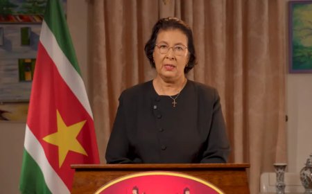 President Simons geeft verklaring over gevolgen Midden-Oostencrisis voor Suriname