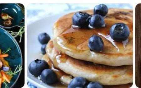 Man eet alleen voedsel in blauwe kleur