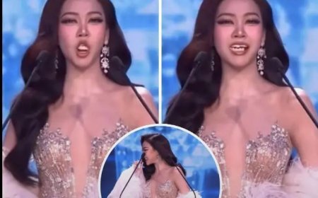 Kroon kandidate verliest tanden op podium, maar blijft kalm