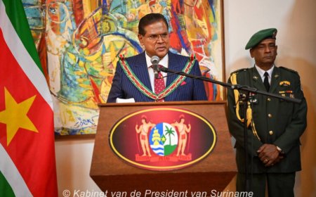 VS-ambassade eert Santokhi: ‘Bijdrage aan Suriname en Caribische regio’