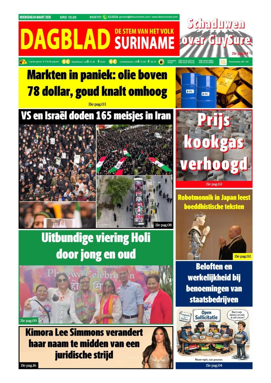 Dagblad Suriname, woensdag 4 maart 2026