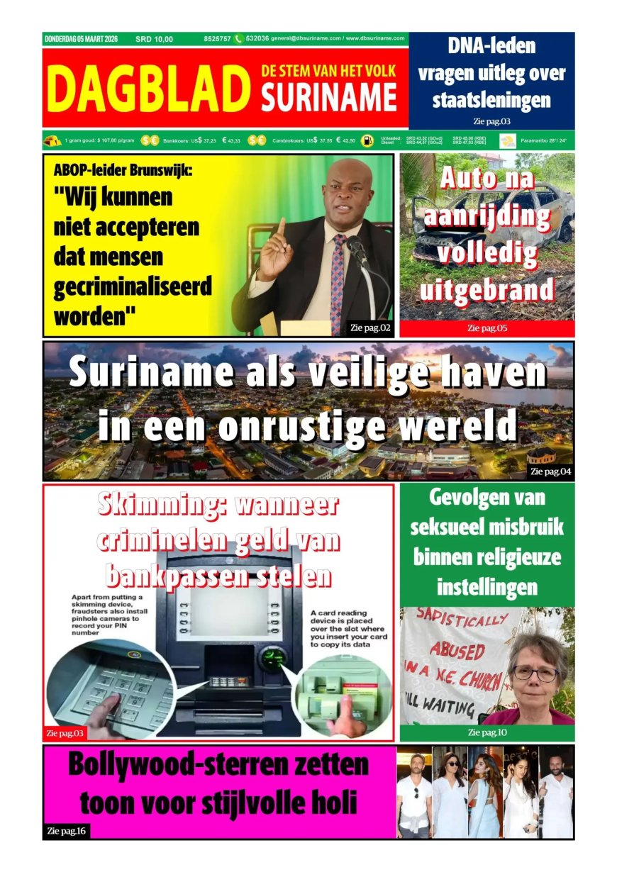 Dagblad Suriname, donderdag 5 maart 2026