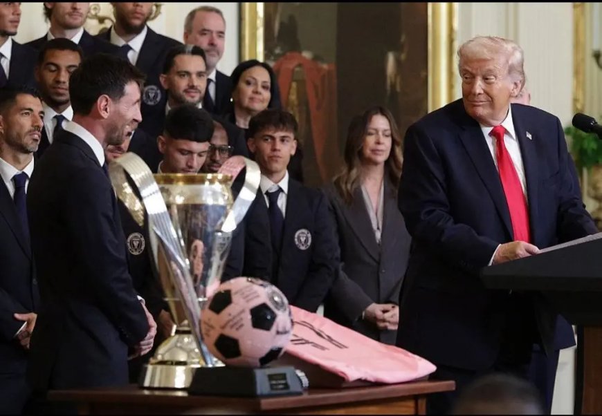 Trump ontvangt Messi en Inter Miami in het Witte Huis en noemt ook Ronaldo