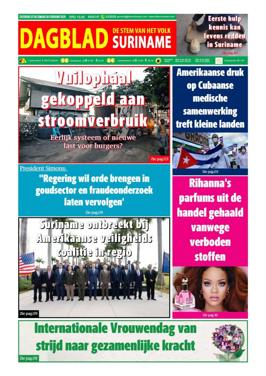 Dagblad Suriname, zaterdag 7 maart 2026