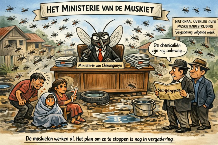 Muskieten winnen de strijd, regering zoekt nog naar spray
