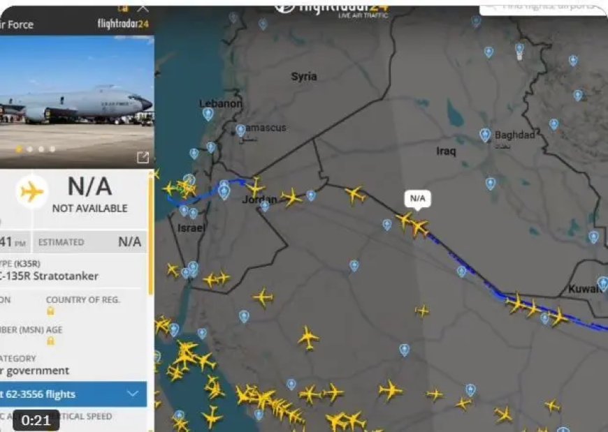 Amerikaanse militaire vliegtuigen boven Saoedi-Arabië