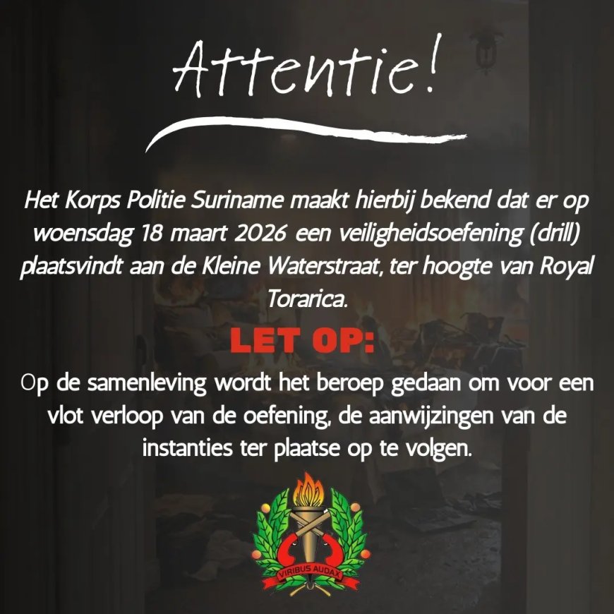 Politieoefening op Kleine Waterstraat aangekondigd