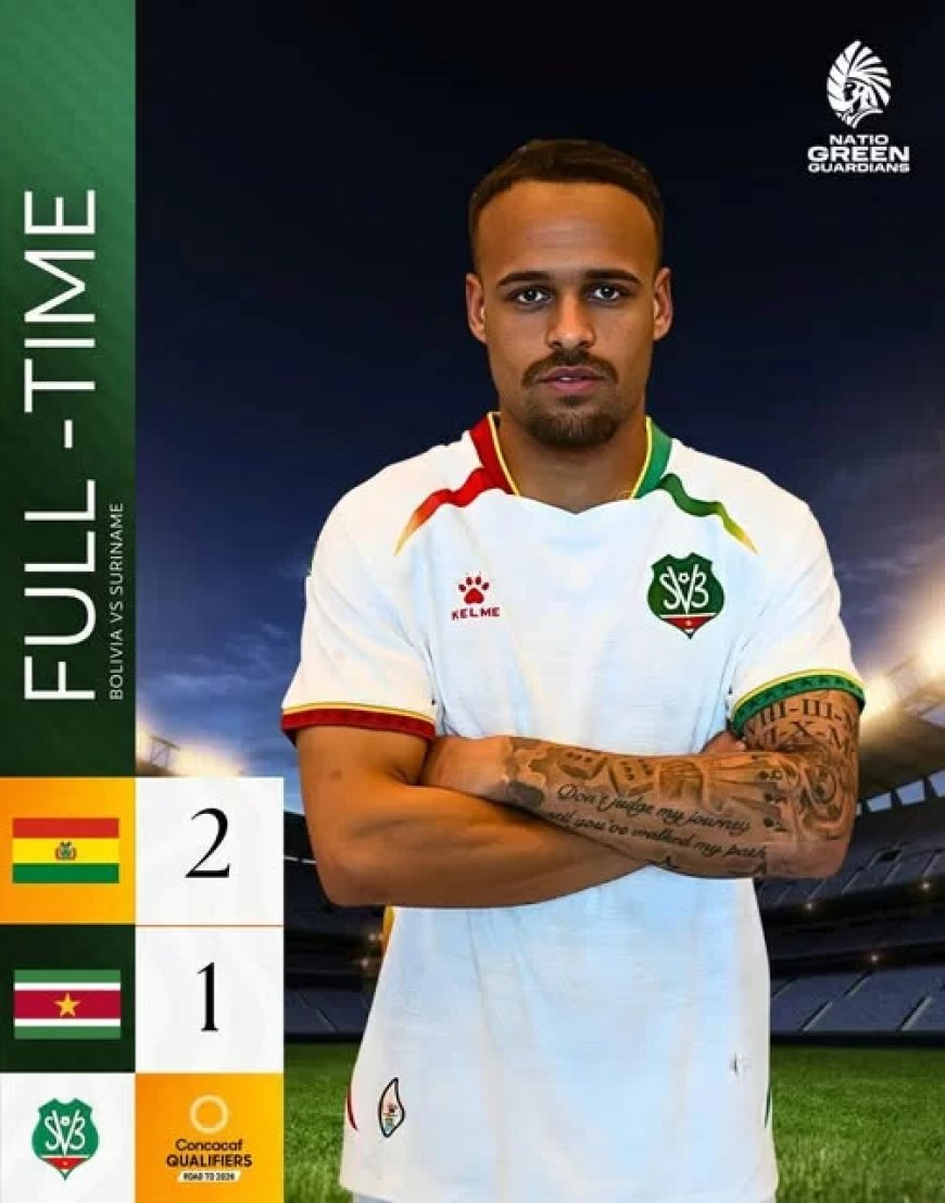WK-droom Suriname eindigt na 1-2 nederlaag tegen Bolivia