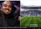 Tottenham weigert optreden kanye west