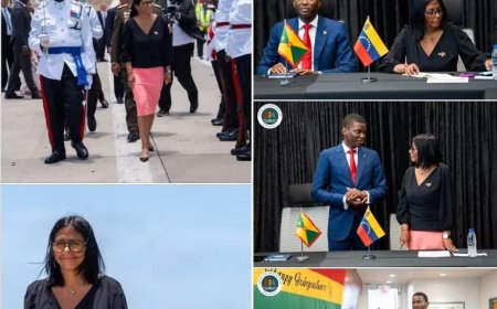 Rodríguez draagt omstreden speld bij bezoek aan Grenada