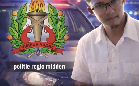 Korps Politie Suriname neemt afscheid van aspirant-agent Justin Nurmohamed