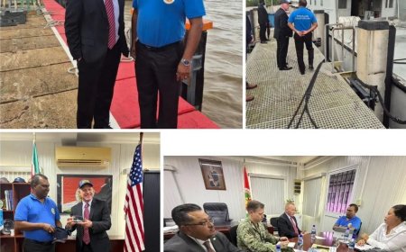 Amerikaanse diplomaat bezoekt Kustwacht Suriname