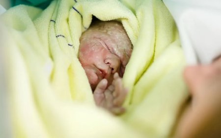 Stil geluk in een ziekenhuisgang