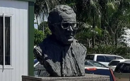 Verdachten aangehouden na vernieling en diefstal borstbeeld oud-president Ramdat Misier