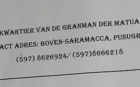 Granman Matuariërs slaat alarm over illegale activiteiten in Matawai-gebied
