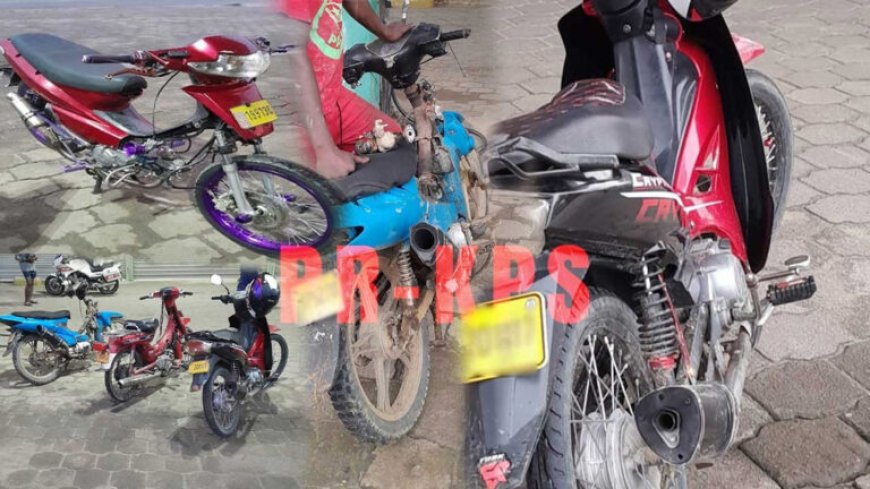 Politie Jarikaba houdt verkeerscontrole