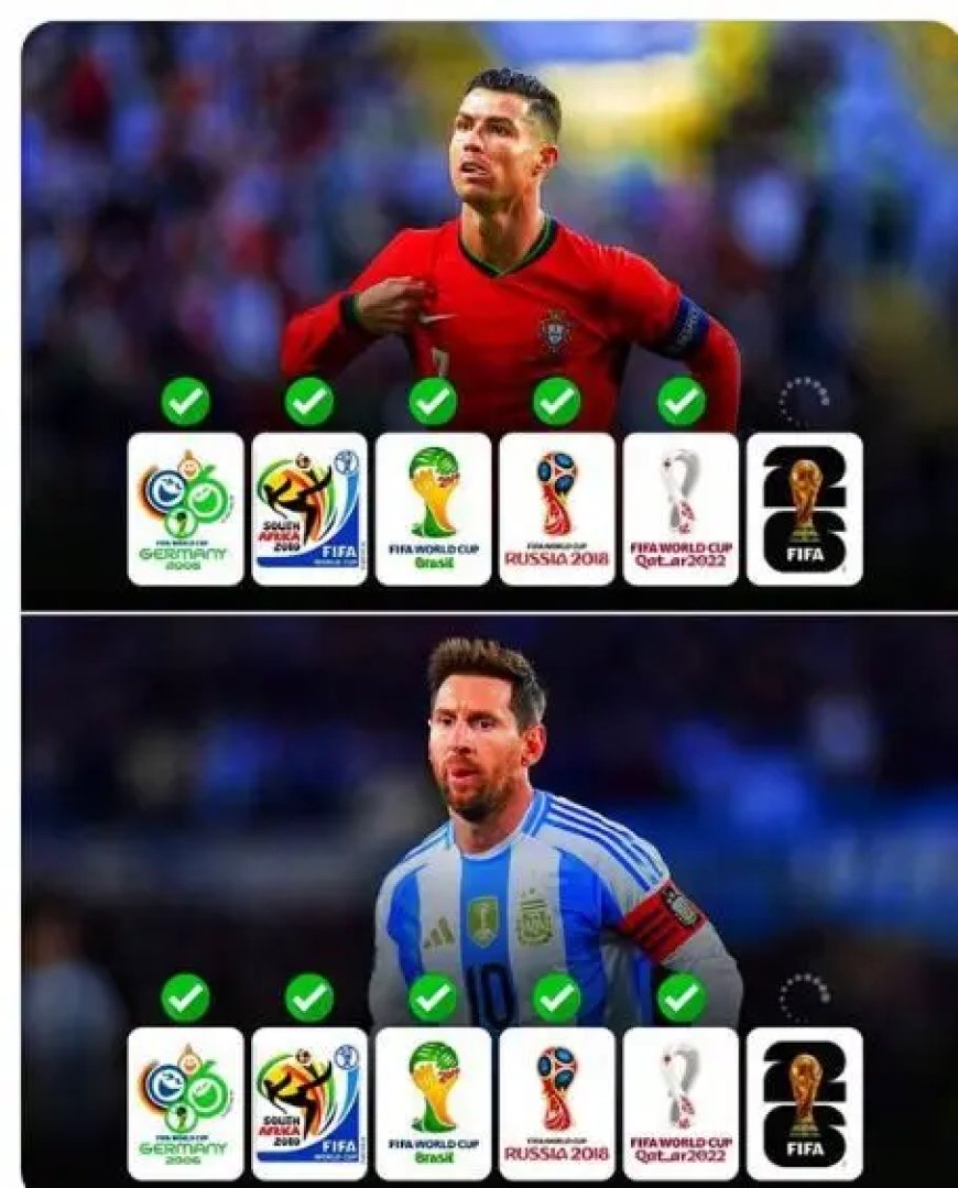 RONALDO EN MESSI OP WEG NAAR HISTORIE MET ZES WK-DEELNAMES