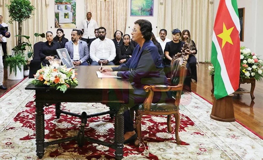 Kabinet en diplomaten en anderen tekenen condoleanceregiste op Paleis