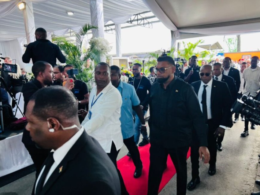 Drukte bij De Olifant na aankomst lichaam oud-president Santokhi