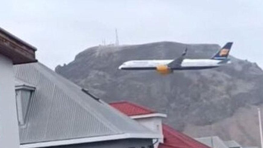 IJslandse piloot vliegt extreem laag boven huizen tijdens afscheidsvlucht