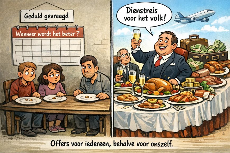 Regering eet, volk telt kruimels