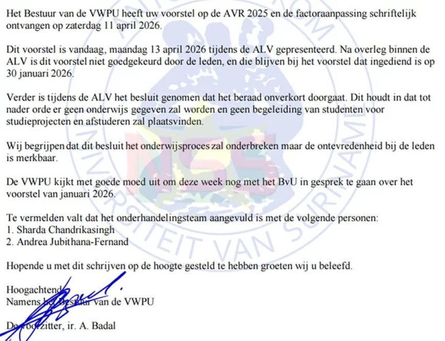 Wetenschappelijk personeel AdeKUS in actie ondanks eerder overleg met vicepresident