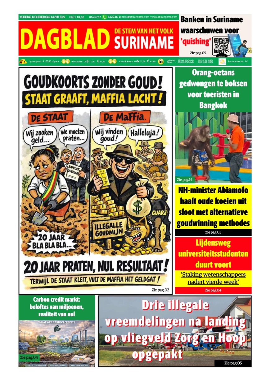 Dagblad Suriname, woensdag 15 april 2026
