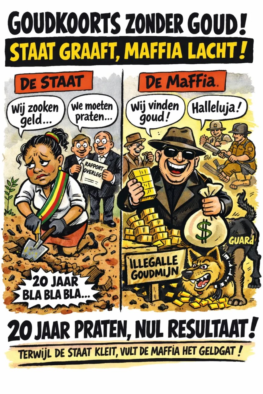 Goudkoorts zonder goud: staat graaft, maffia lacht  