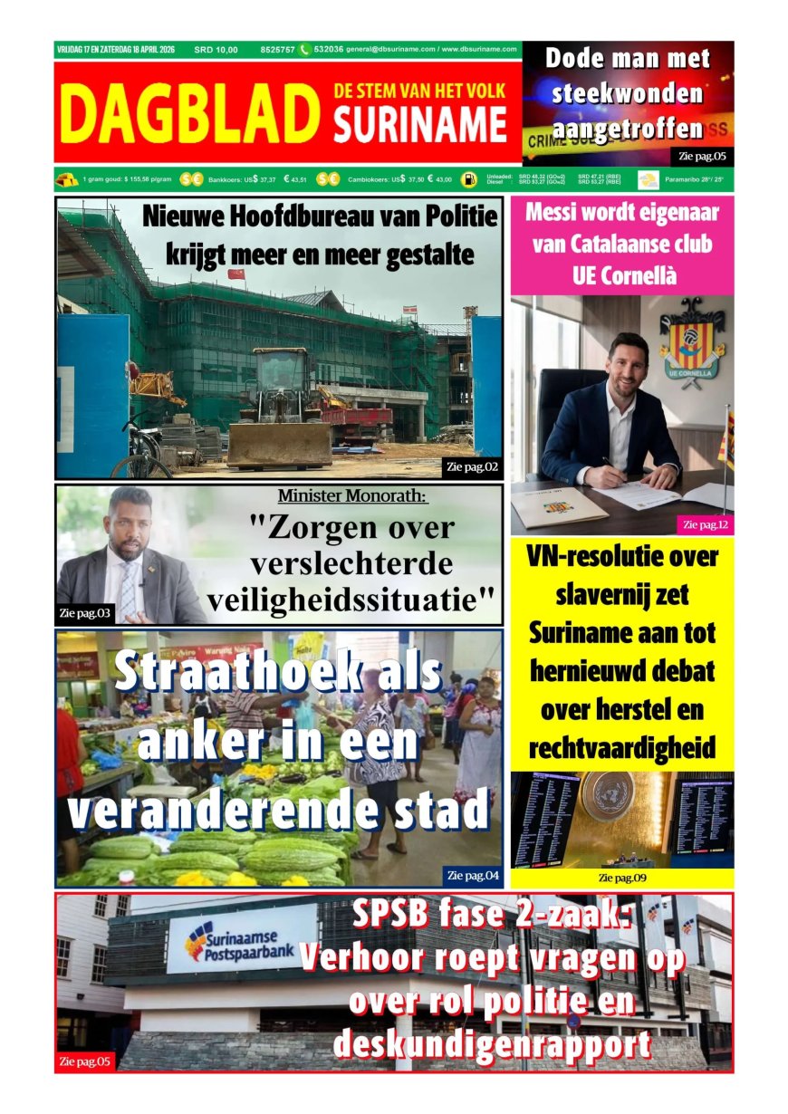 Dagblad Suriname, vrijdag 17 april 2026